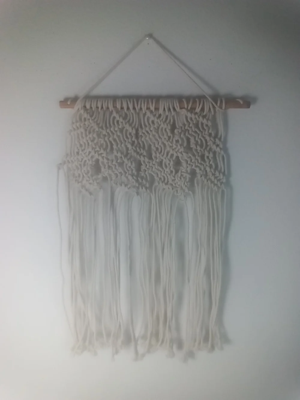 World Market Boho Handmade Macramé Wall Hanging in Cream